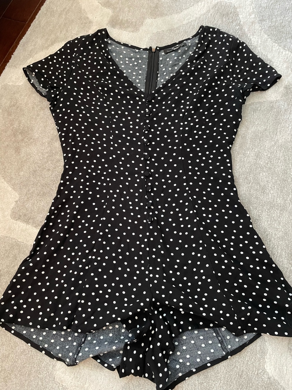 Kendall & Kylie Black and White Polka Dot Romper